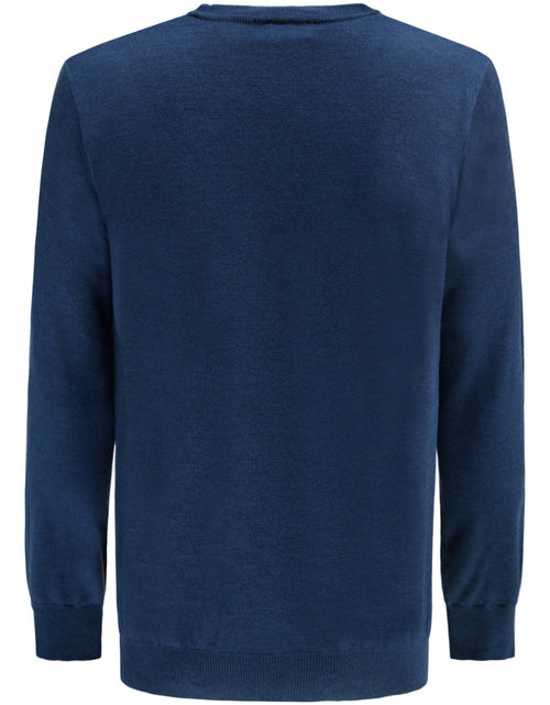 Pullover Merino wol ronde hals | Blauw
