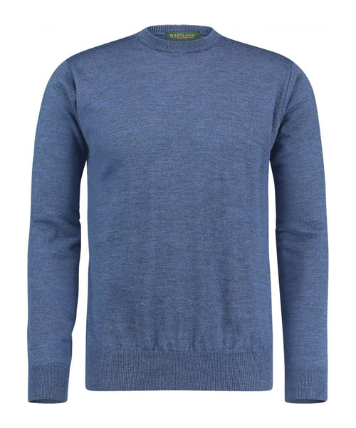 Pullover Merino wol ronde hals | Light Indigo