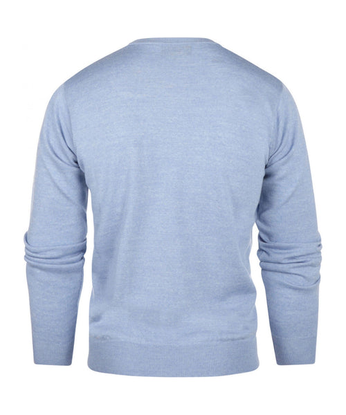Pullover Merino wol ronde hals | Licht Blauw