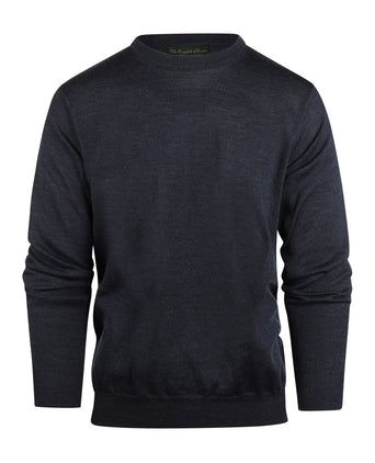 Pullover Merino wol ronde hals | Blauwgrijs