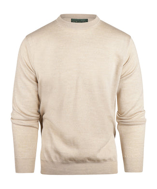 Pullover Merino wol ronde hals | Beige Pullover Merino wol ronde hals | Beige