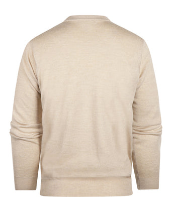 Pullover Merino wol ronde hals | Beige