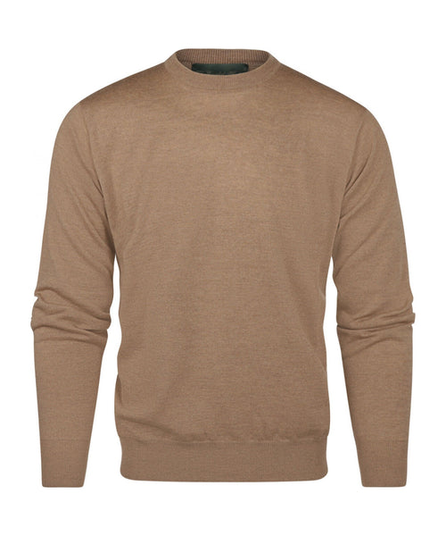 Pullover Merino wol ronde hals | Camel