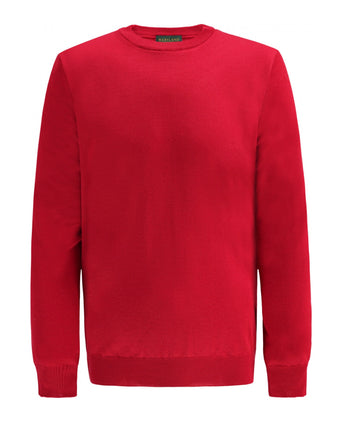 Pullover Merino wol ronde hals | Rood