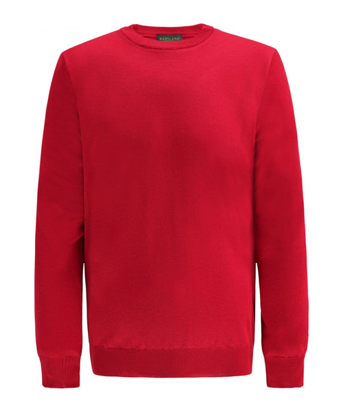 Pullover Merino wol ronde hals | Rood