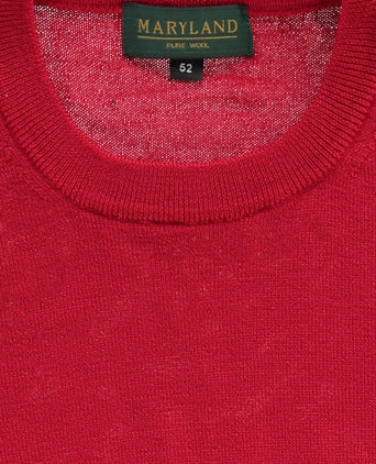 Pullover Merino wol ronde hals | Rood