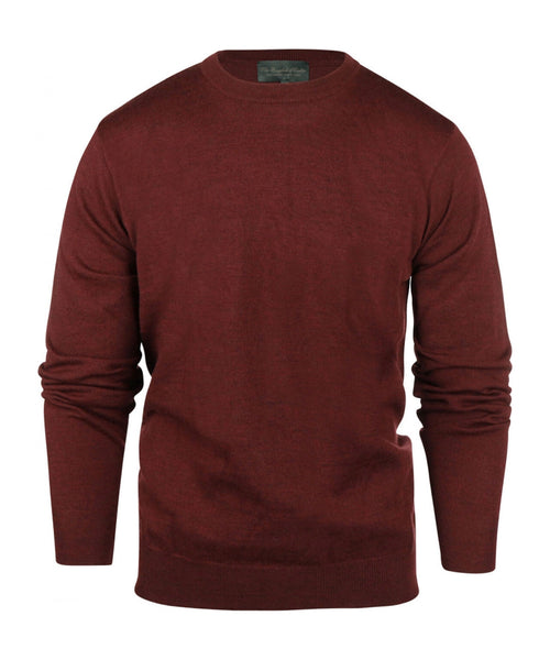 Pullover Merino wol ronde hals | Bordeaux