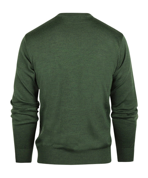 Pullover Merino wol ronde hals | Groen