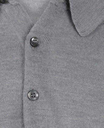 Pullover polo merino wol | Midden Grijs