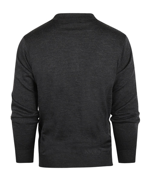 Pullover polo merino wol | Charcoal