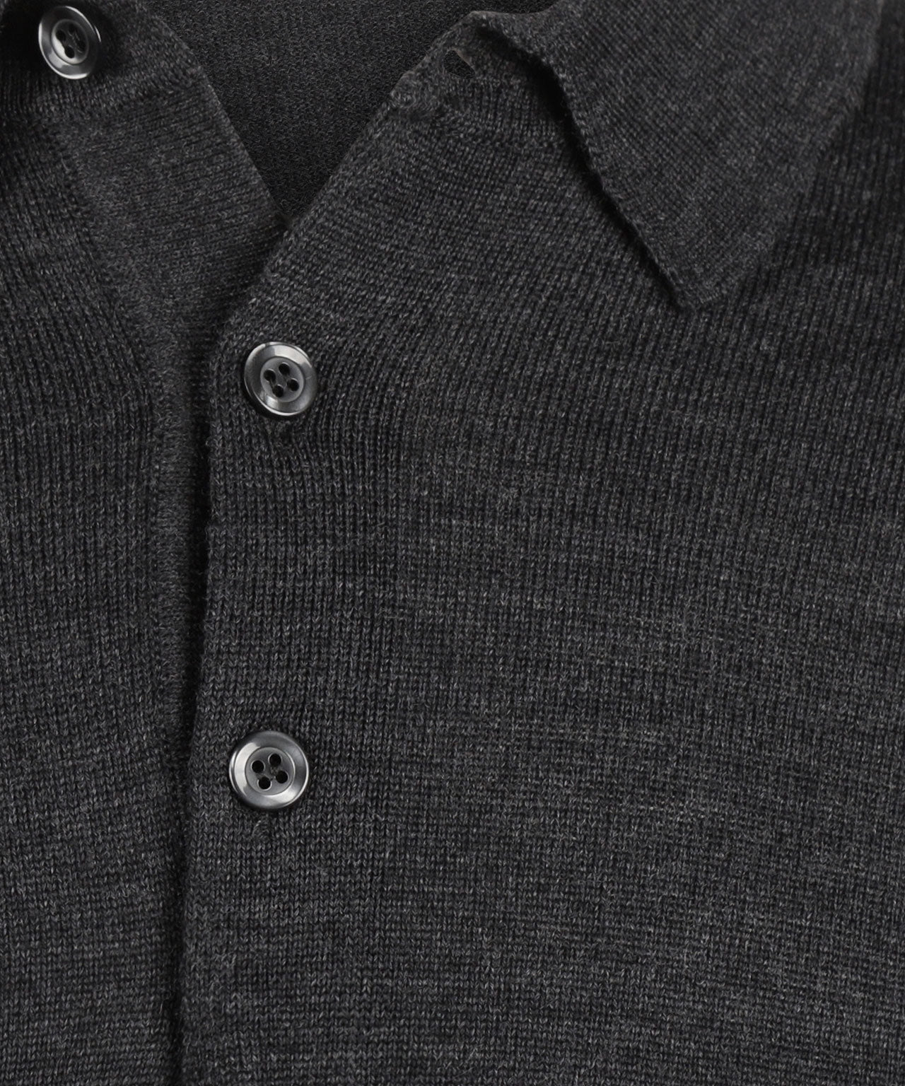 Merino Polo Pullover | Charcoal