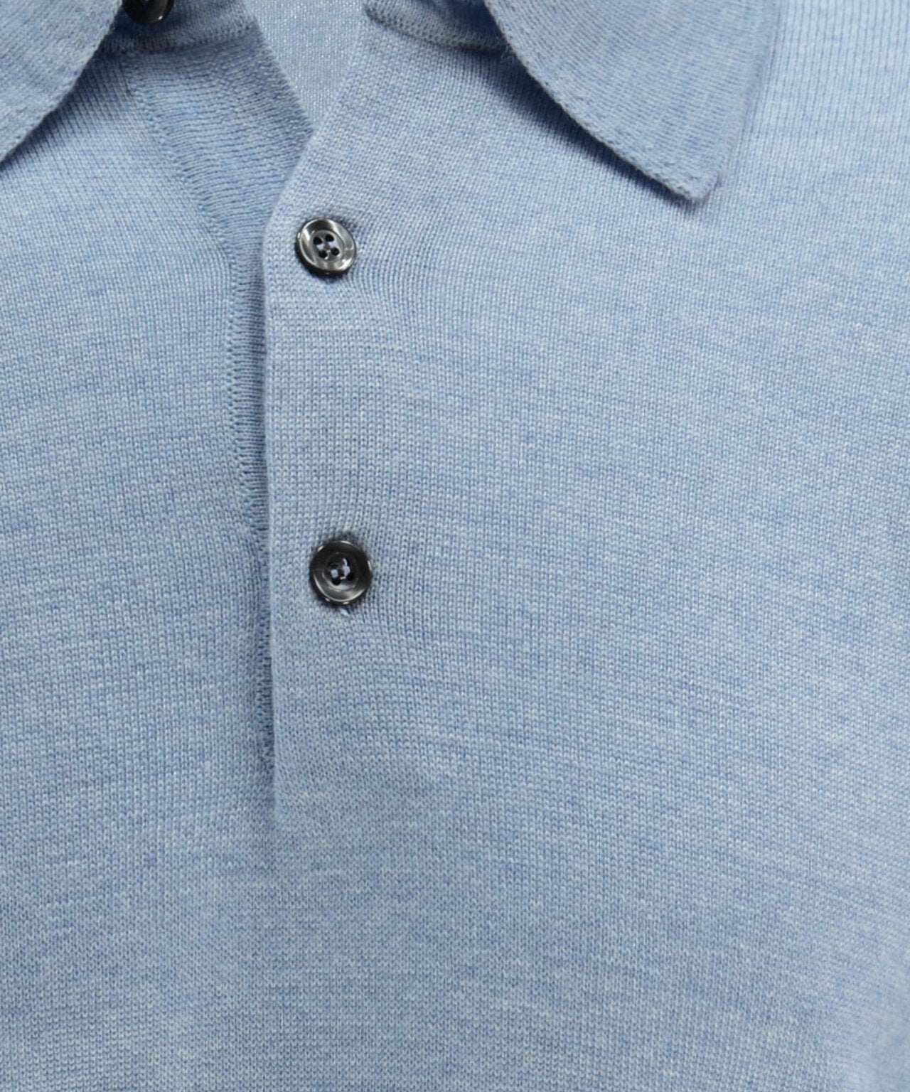 Merino Polo Pullover | Licht Blauw