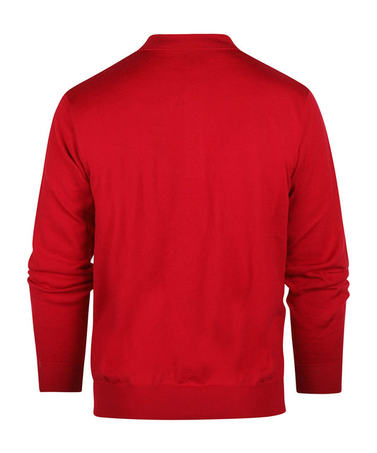 Polo-Pullover aus Merinowolle | Rot