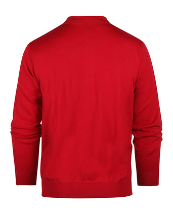 Pullover polo merino wol | Rood