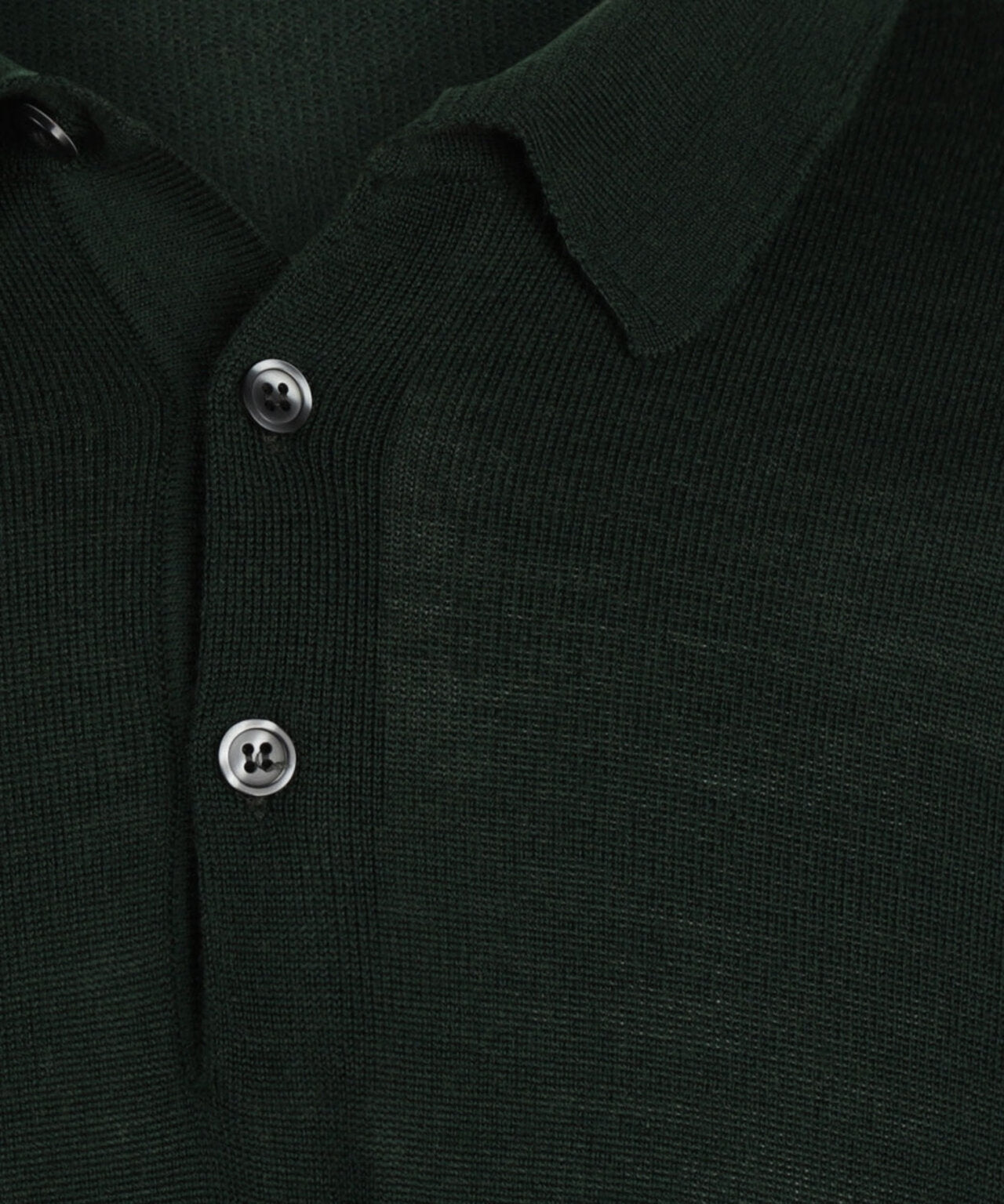 Merino Polo Pullover | Fles Groen