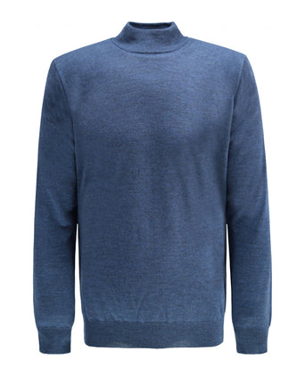 Turtle trui Merino wol | Light Indigo