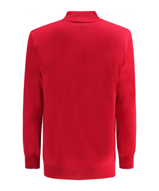 Schildkrötenpullover aus Merinowolle | Rot
