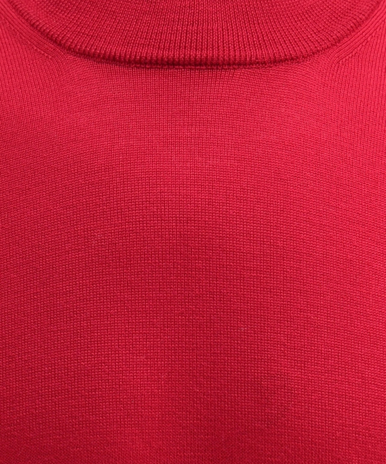 Merino Mock Neck Pullover | Rood