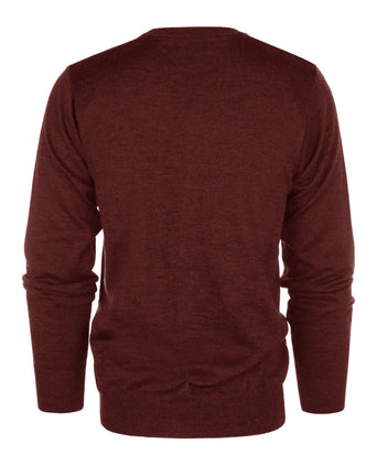 Knoop Vest fijn Merinowol | Bordeaux