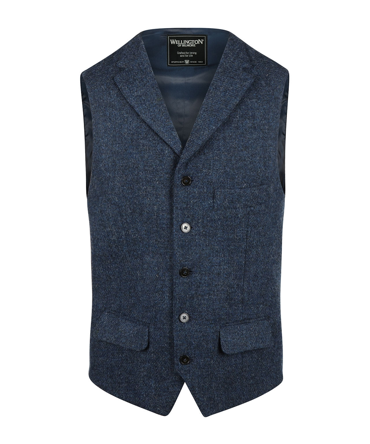 Harris Tweed Gilet Blue Shadow The English Hatter harris-tweed-gilet-blue-shadow-the-english-hatter