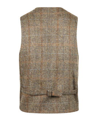 Harris Tweed Gilet | Bruin