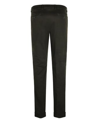 Pantalon Blackpool Bandplooi met Omslag | Groen