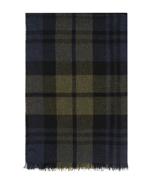 Sjaal lamswol met cashmere | Groen