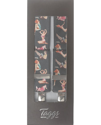 Elastische bretels met clips | Zwart