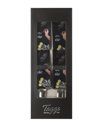 Elastische bretels met clips | Zwart