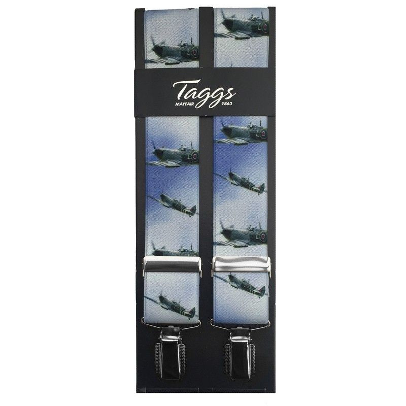 Elastic Braces with Clips | Blue