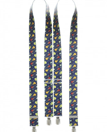 Elastische bretels met clips | Blauw