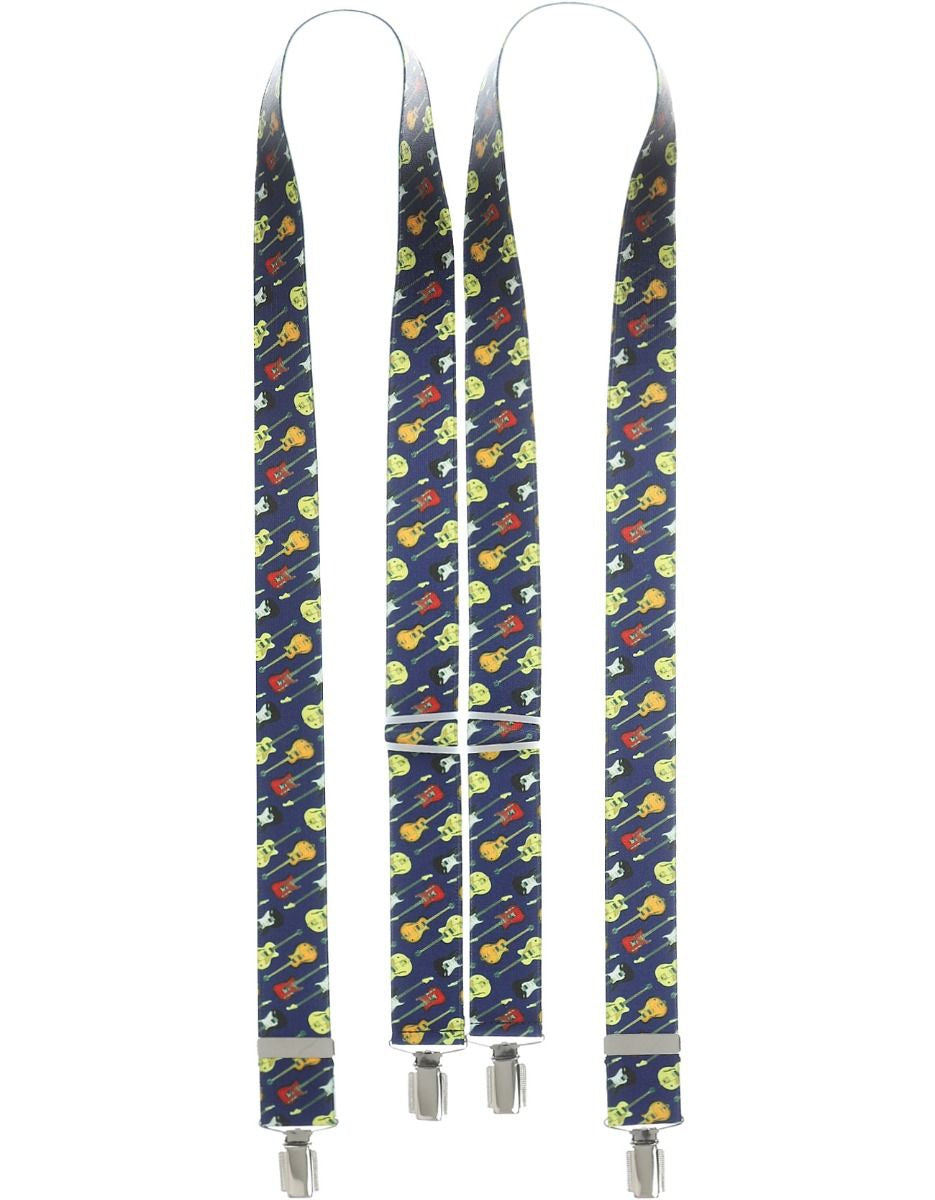 Elastic Braces with Clips | Blue