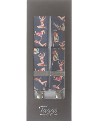 Elastische bretels met clips | Blauw