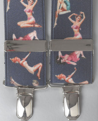 Elastische bretels met clips | Blauw