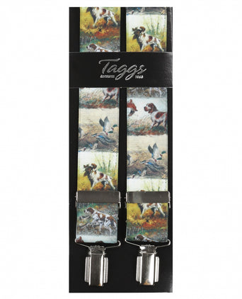 Elastische bretels met clips | Bruin