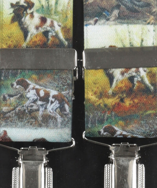 Elastische bretels met clips | Bruin