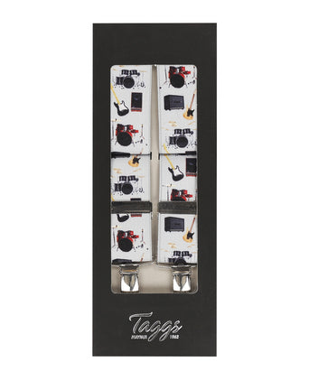 Elastische bretels met clips | Wit