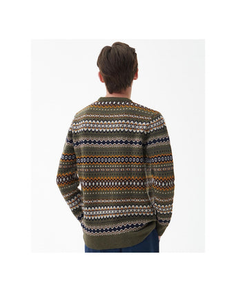 Barbour Pullover Fairisle Ronde Hals | Groen