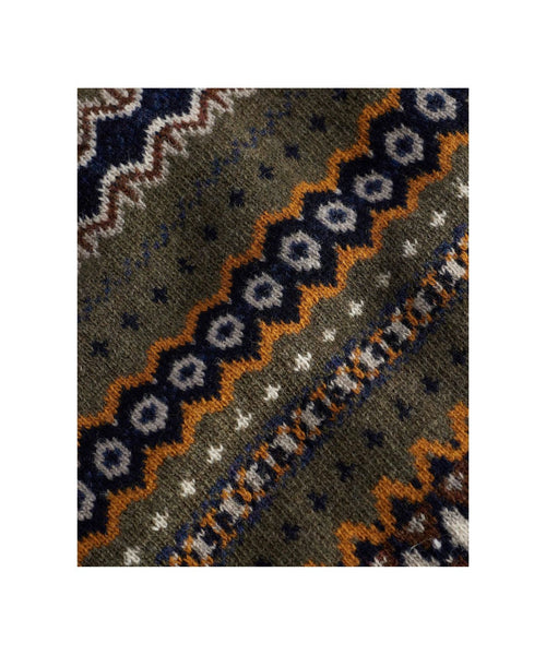 Barbour Pullover Fairisle Ronde Hals | Groen