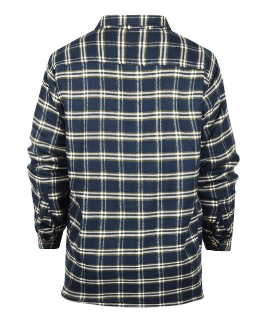 Fleece Lined Shirt | Donkerblauw/Groene ruit