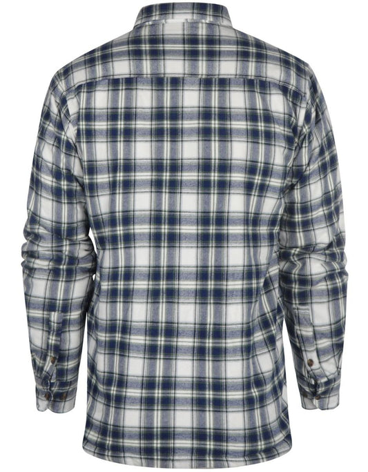 Fleece Lined Shirt | Wit/Blauwe ruit