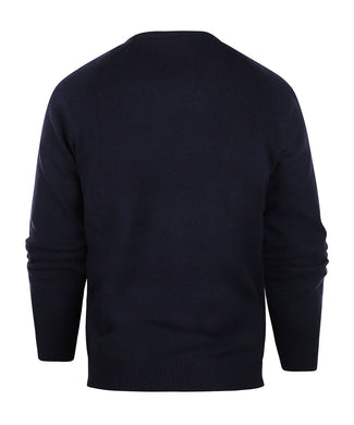 Pullover klassiek Lamswol v-hals | Navy Blauw Pullover klassiek Lamswol v-hals | Navy Blauw