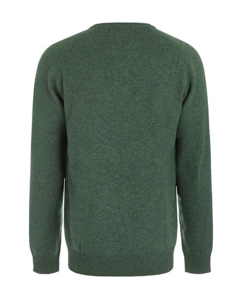 Pullover klassiek Lamswol v-hals | Groen