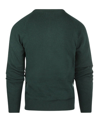 Pullover klassiek Lamswol v-hals | Groen