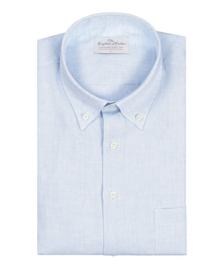 Overhemd linnen lange mouwen | Blauw Overhemd linnen lange mouwen | Blauw