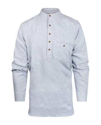 Overhemd Grandfather Shirt | Blauw