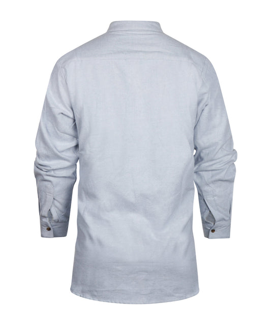 Grandfather Shirt | Lichtblauw/Wit streep