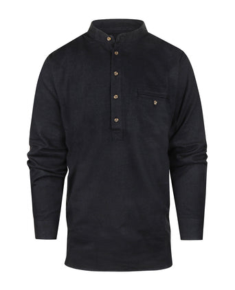 Overhemd Grandfather Shirt | Blauw