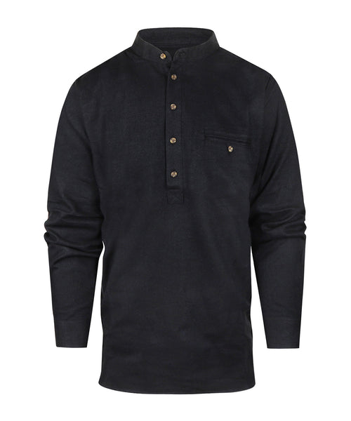 Overhemd Grandfather Shirt | Blauw