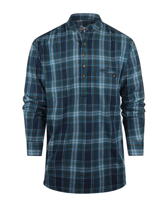 Overhemd Grandfather Shirt | Blauw